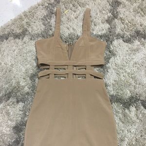 TOBI mini nude dress with cut outs show stopper
